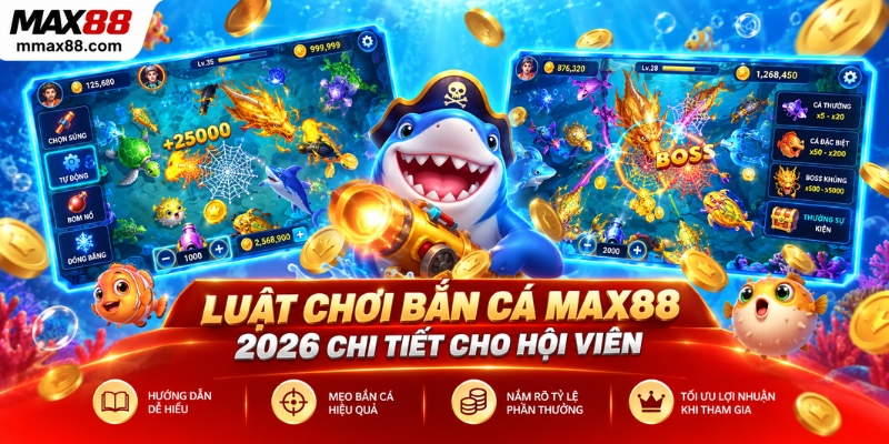 Luật chơi bắn cá MAX88 2026 chi tiết cho hội viên